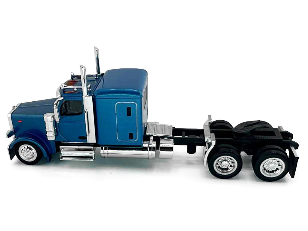 Peterbilt 589 Truck with 72 Inch Sleeper Blue Metallic 1/87 (HO) Plastic Model Car by HO Logistics