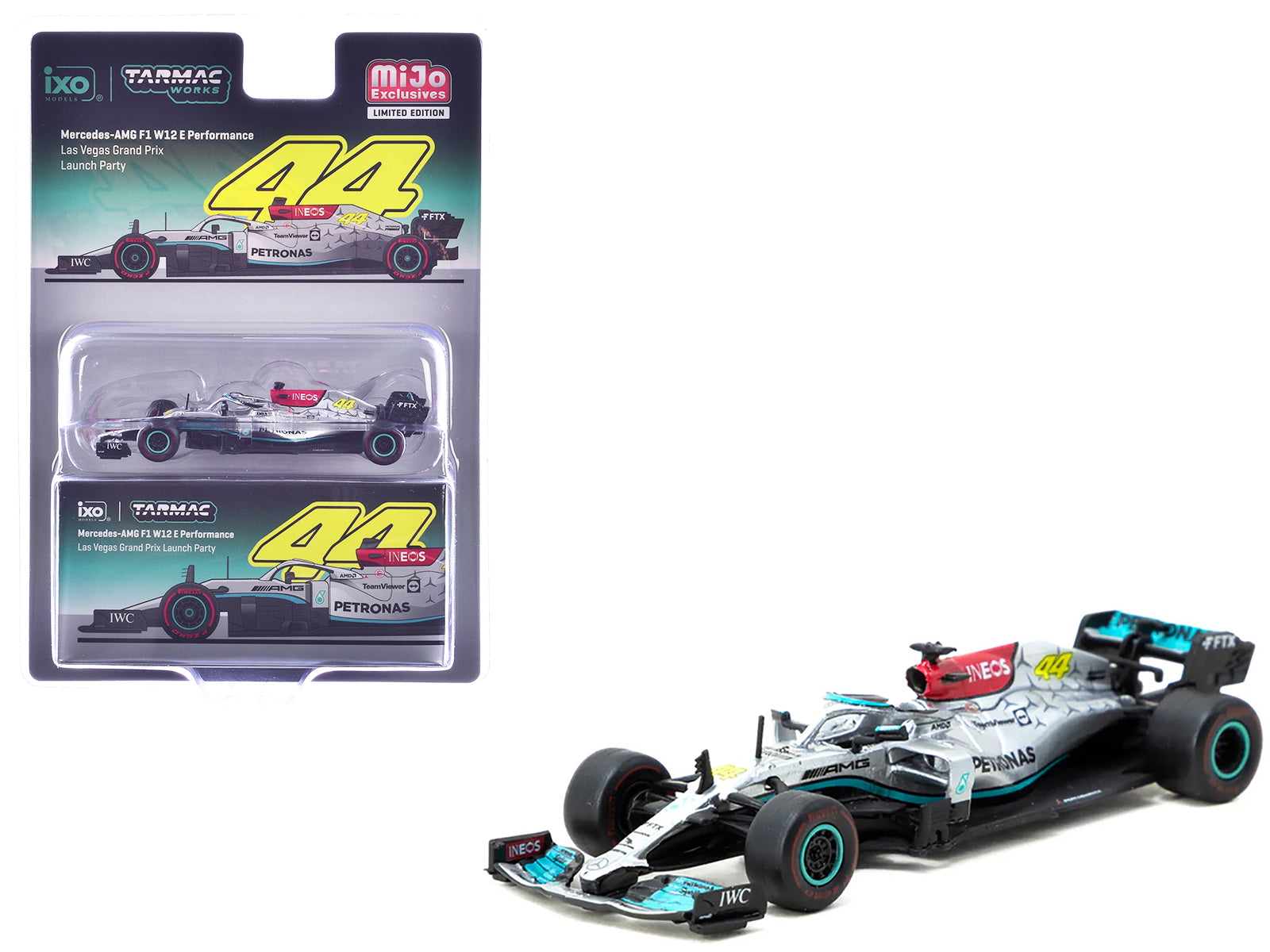 Mercedes-AMG F1 W12 E Performance Formula One F1 "Las Vegas Grand Prix Launch Party" "Global64" Series 1/64 Diecast Model Car by Tarmac Works